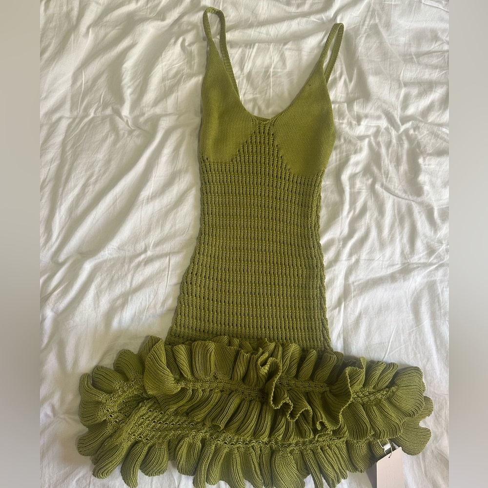 Chic Olive Green Kids Dress